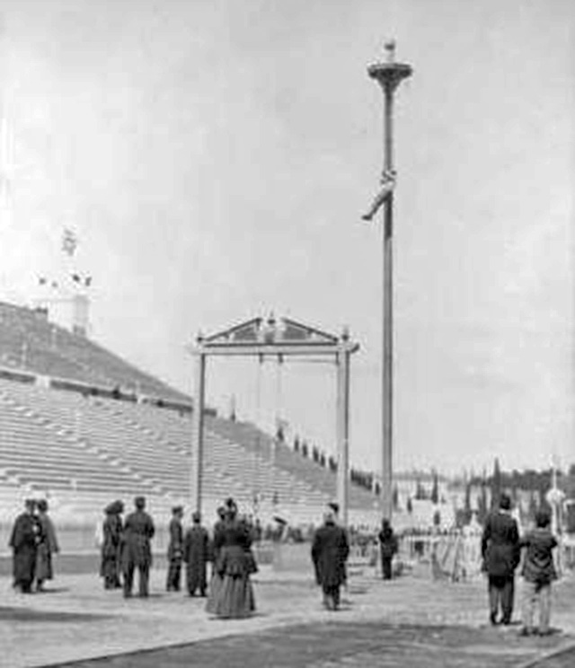 the rope climbing competition at the 1896 Olympic Games