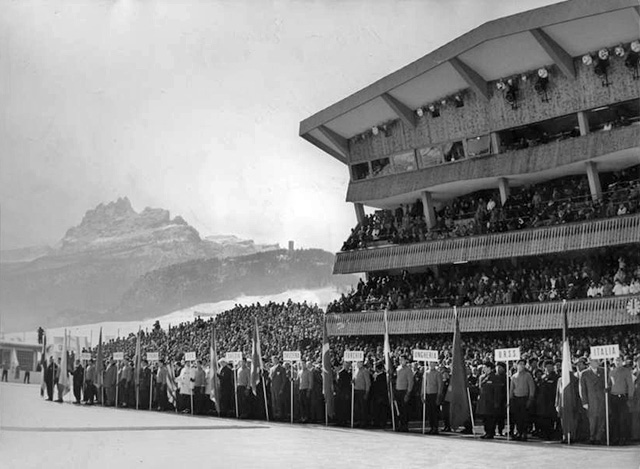 Opening ceremony at the 1956 Winter Olympics