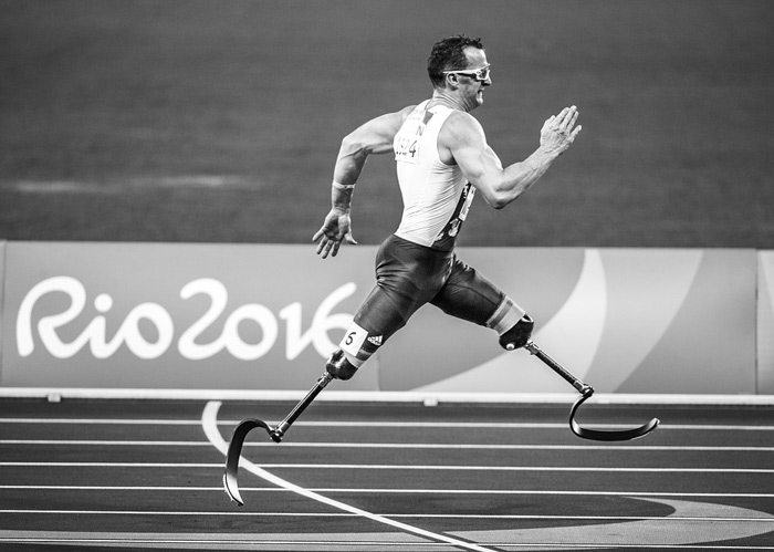a Paralympic sprinter at the 2016 Rio Olympic Games