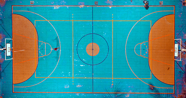 basketball court from above