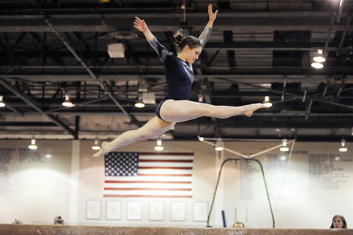 gymnast  leaping