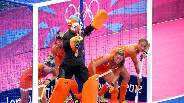 the Netherlands hockey team at the London 2012 Olympics