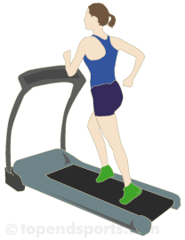 Athlete performing treadmill test