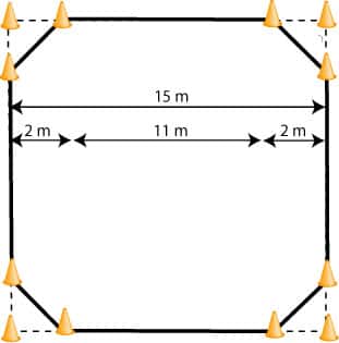 wheelchair beep test diagram