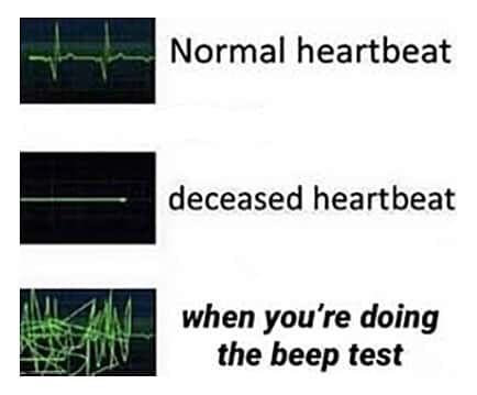 Beep test meme