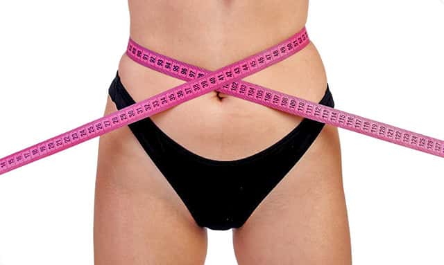 woman's thin waist