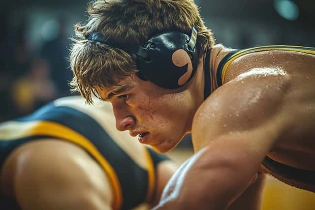 wrestler up close