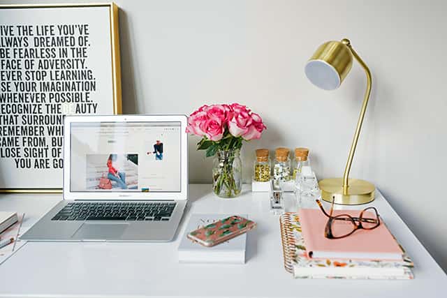an organized office