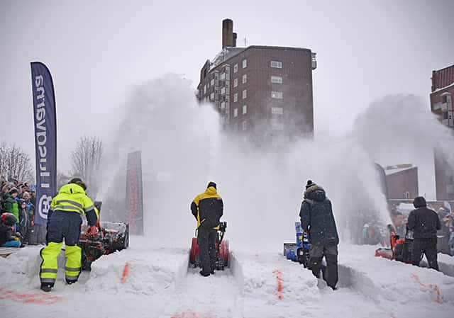 snow blower race at the Kiruna Snow Festival