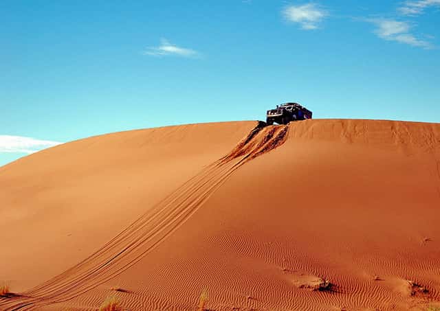 Desert car rally in Morocco