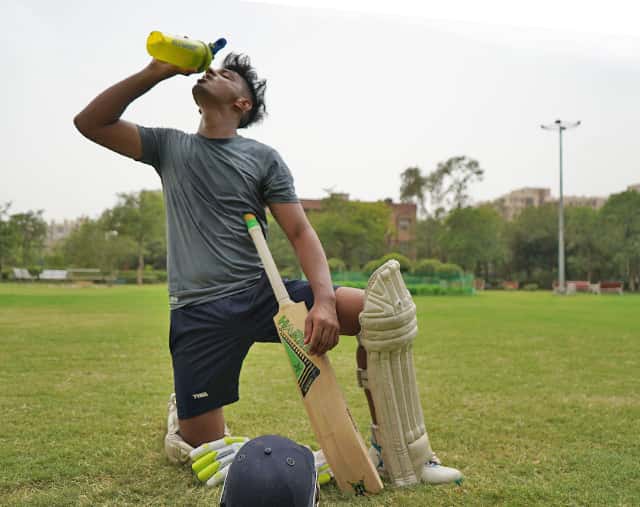 it is hot playing cricket in the sun