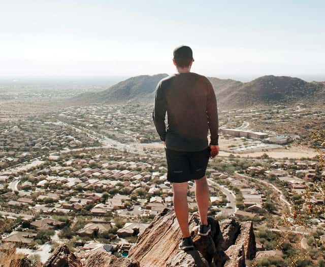 man on a mountain