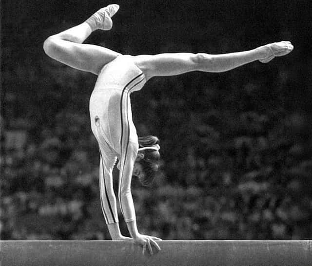 Nadia Comăneci at the 1976 Olympic Games