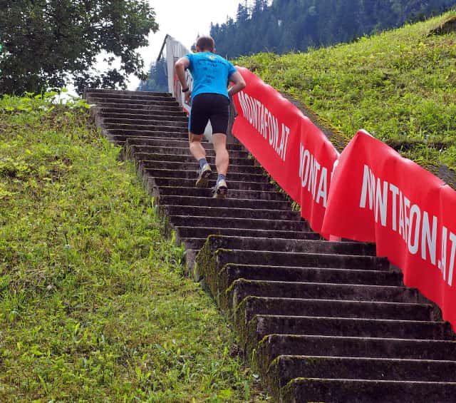 running up stairs