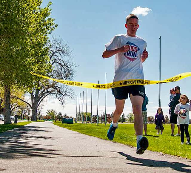crossing the finish line