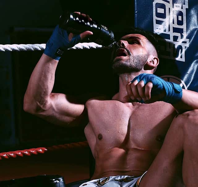 Boxers rehydrating