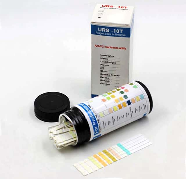 urine testing using a dipstick