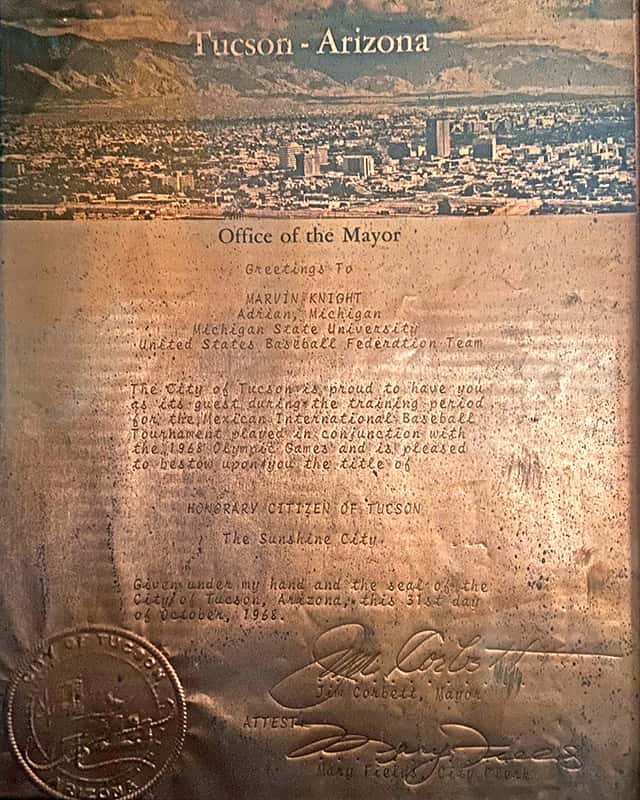 Baseball copper letter