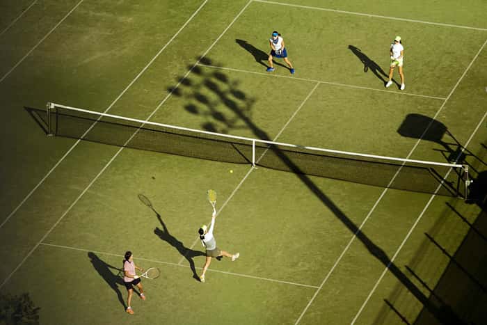tennis doubles match