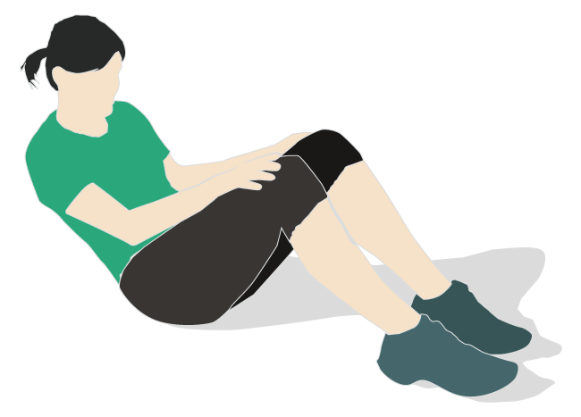 home sit up test demonstration showing proper form