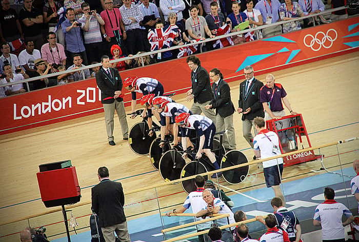 Track cycling velodrome