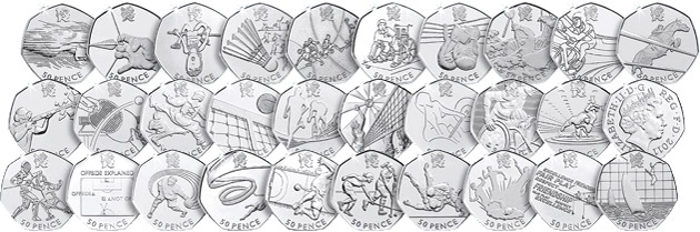 London Olympics coin set 2012