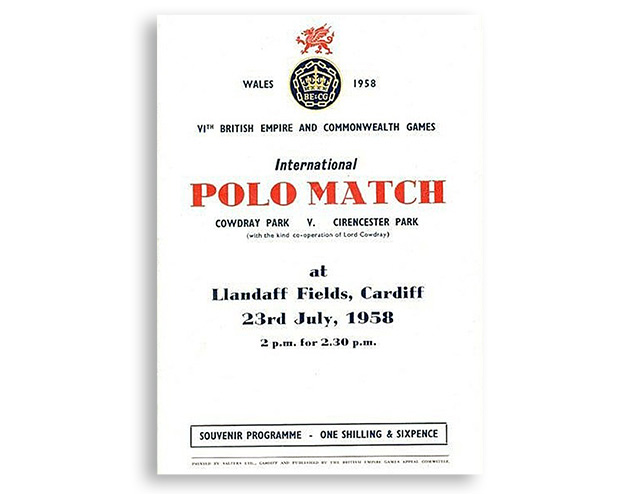 Polo was played at the 1958 Games