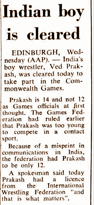 "Indian boy is cleared", The Canberra Times, 16 Jul 1970, p. 30 