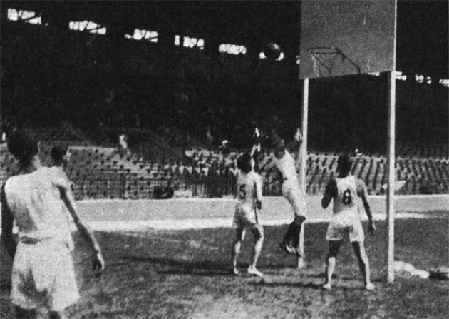 Basketball Demonstration at the 1924 Olympic Games.
