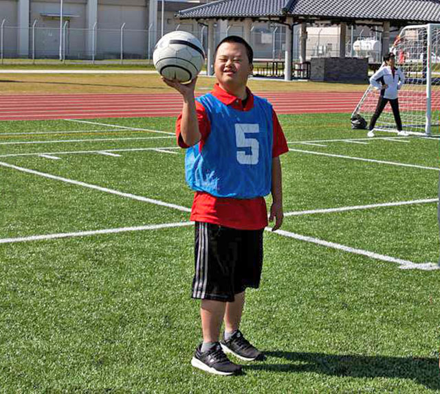 soccer player with down syndrome