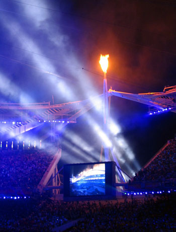 The Olympic flame
