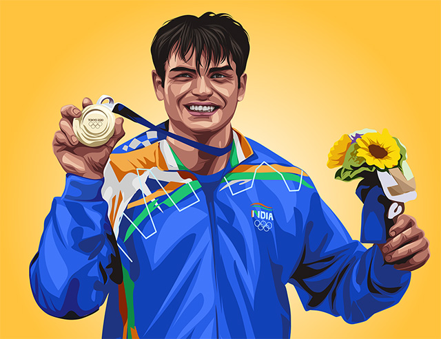 Neeraj Chopra is the first track and field athlete to win a gold medal for India at the Olympics