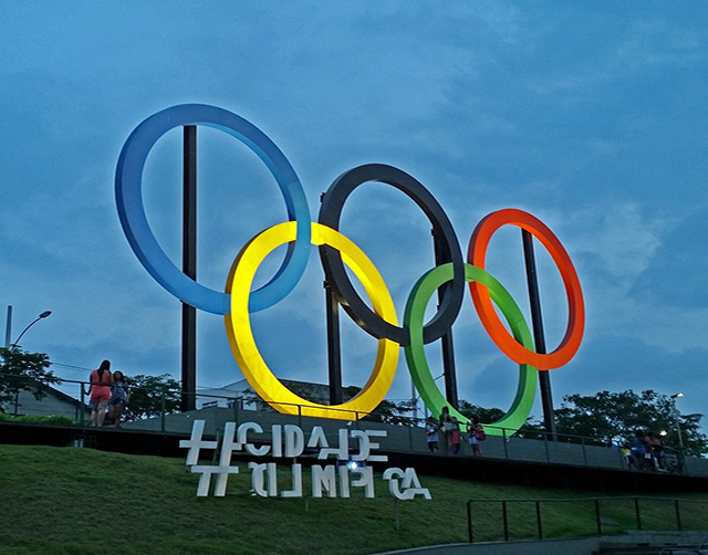 the rings on display in Rio