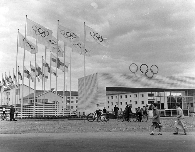 Entrance to the Olympic Village in Helsinki 1952