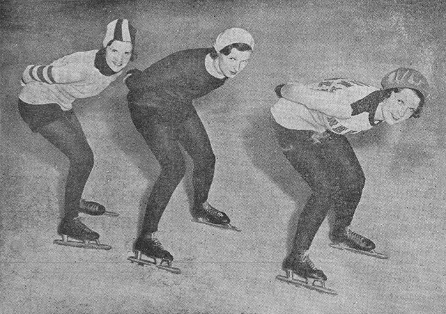 women speed skaters from the USA at the 1932 Winter Olympics