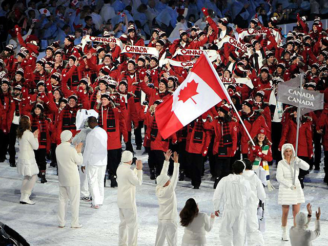 team Canada at the 2010 opening ceremony