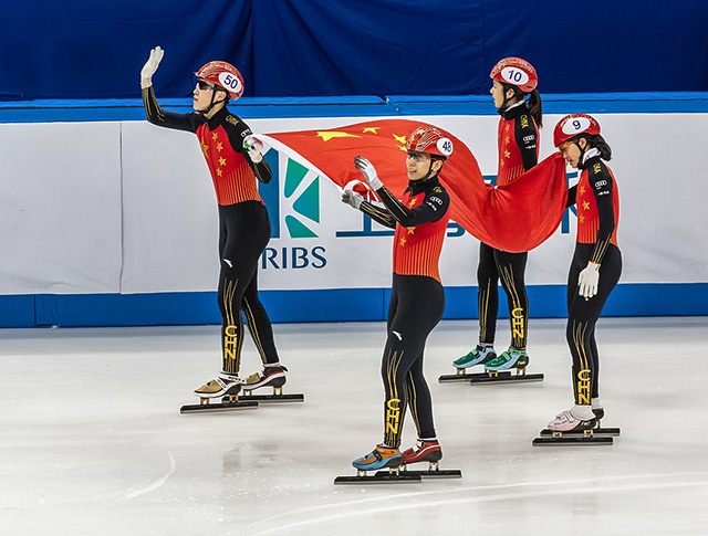 Chinese speed skaters 