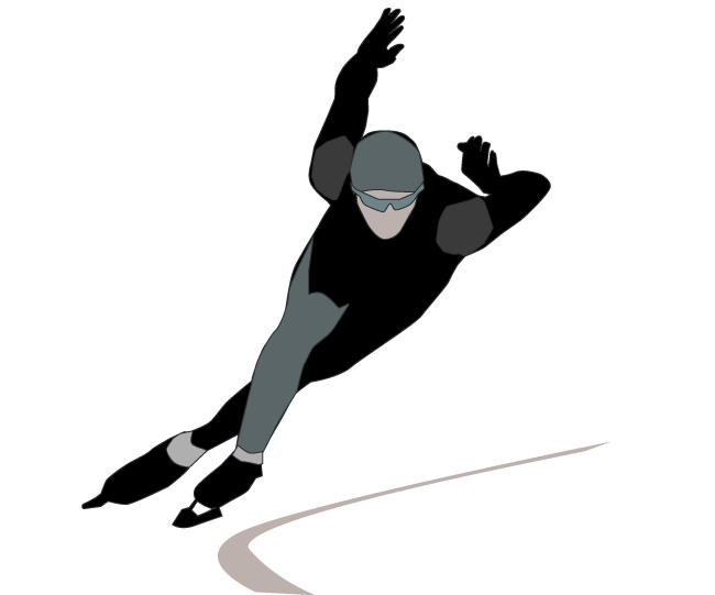 ice speed skating clipart