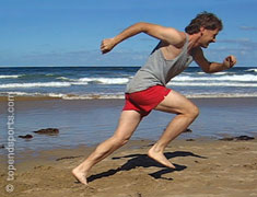 beach sprinting