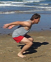 beach squat exercise