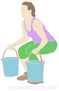 Home Bucket Squat Exercise