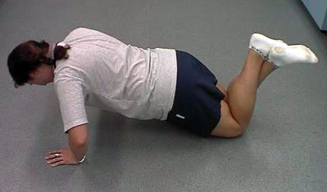 the modified push-up off the knees