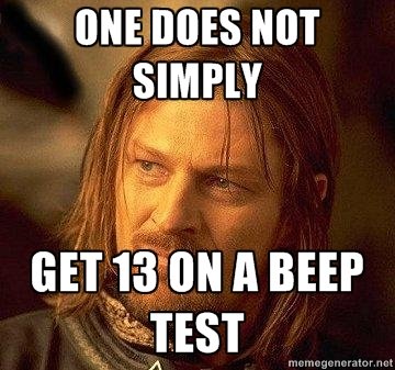 Beep test meme