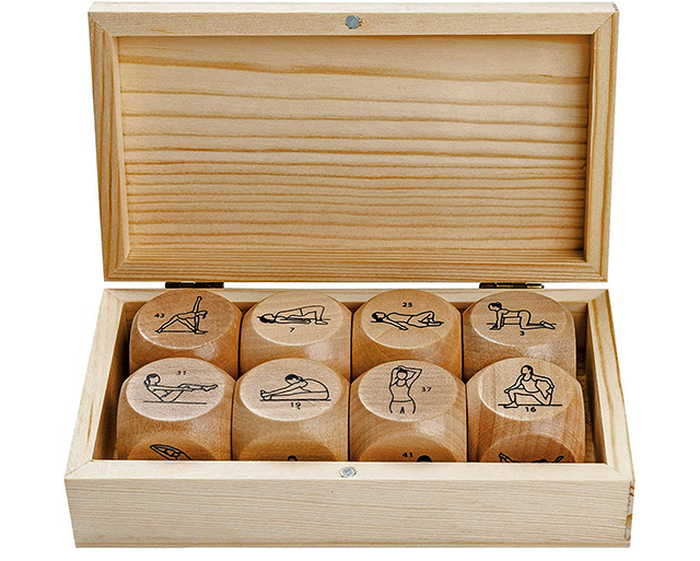 Wooden Yoga Dice Set