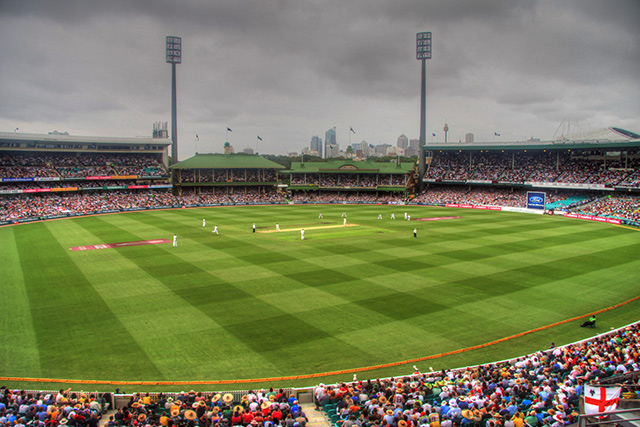 Cricket Test match at the Sydney Cricket Ground in 2011 (photo from David Morton, Flickr (PD)