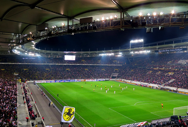 The Neckarstadion Stadium in Stuttgart, Germany 