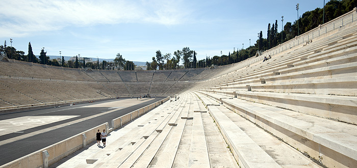 View of Athen's Olympic Stadium