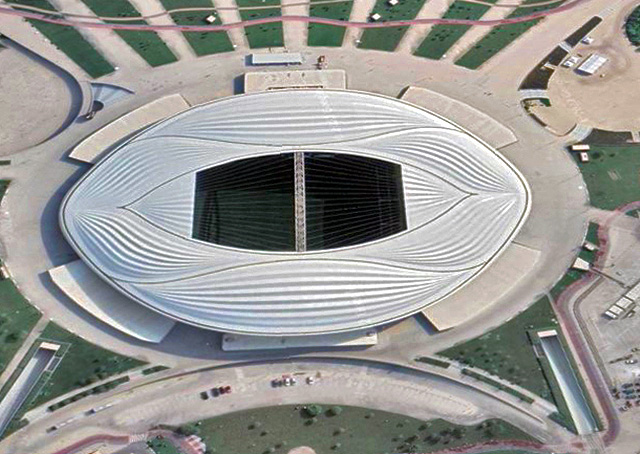 View of Qatar's Al Janoub Stadium