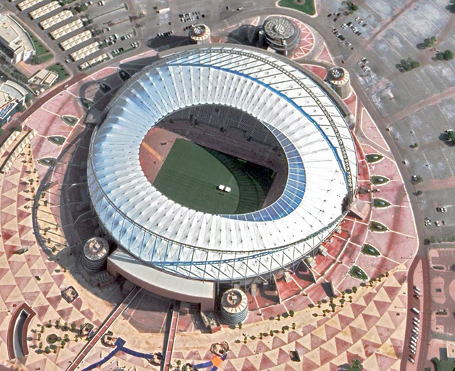 View of Qatar's Khalifa International Stadium