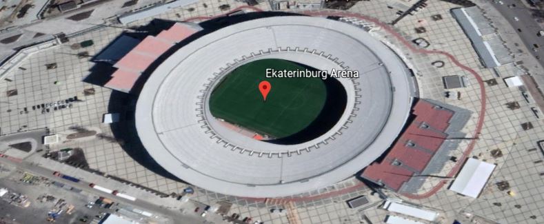 View of Central Stadium in Yekaterinburg, Russia